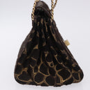 CHANEL 2.55 Chain Shoulder Bag Harako leather Brown Gold CC Auth 202903SAV-5