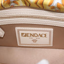 FENDI Zucca Canvas Mamma Baguette Bag Nylon FENDACE Beige Gold Auth 202905SAM-21