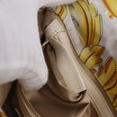 FENDI Zucca Canvas Mamma Baguette Bag Nylon FENDACE Beige Gold Auth 202905SAM-11