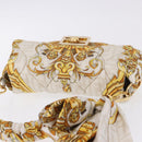 FENDI Zucca Canvas Mamma Baguette Bag Nylon FENDACE Beige Gold Auth 202905SAM-6