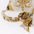 FENDI Zucca Canvas Mamma Baguette Bag Nylon FENDACE Beige Gold Auth 202905SAM-7