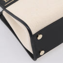 BVLGARI Hand Bag Canvas 2way Beige Gold Auth 202907M-13