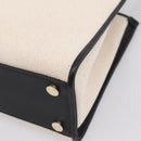 BVLGARI Hand Bag Canvas 2way Beige Gold Auth 202907M-14