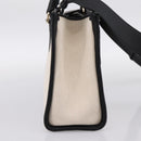 BVLGARI Hand Bag Canvas 2way Beige Gold Auth 202907M-4
