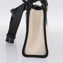 BVLGARI Hand Bag Canvas 2way Beige Gold Auth 202907M-5
