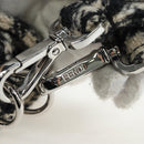 FENDI Newbucket Mamma Baguette Shoulder Bag Wool 2way Black Silver Auth 202909SAV-9