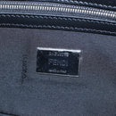 FENDI Newbucket Mamma Baguette Shoulder Bag Wool 2way Black Silver Auth 202909SAV-23