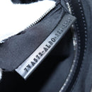 FENDI Newbucket Mamma Baguette Shoulder Bag Wool 2way Black Silver Auth 202909SAV-11