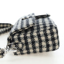 FENDI Newbucket Mamma Baguette Shoulder Bag Wool 2way Black Silver Auth 202909SAV-3