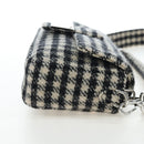FENDI Newbucket Mamma Baguette Shoulder Bag Wool 2way Black Silver Auth 202909SAV-4