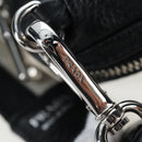 PRADA Shoulder Bag Vittero Dino Leather Black Silver Auth 202911V-9
