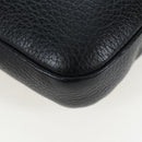 PRADA Shoulder Bag Vittero Dino Leather Black Silver Auth 202911V-17
