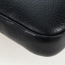 PRADA Shoulder Bag Vittero Dino Leather Black Silver Auth 202911V-19