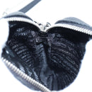PRADA Shoulder Bag Vittero Dino Leather Black Silver Auth 202911V-24