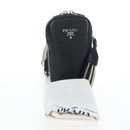 PRADA Shoulder Bag Vittero Dino Leather Black Silver Auth 202911V-12