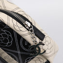 CHANEL Camelia Shoulder Bag PVC Canvas Black Silver CC Auth 202912SAM-8