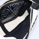 CHANEL Camelia Shoulder Bag PVC Canvas Black Silver CC Auth 202912SAM-22
