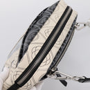 CHANEL Camelia Shoulder Bag PVC Canvas Black Silver CC Auth 202912SAM-6