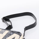 CHANEL Camelia Shoulder Bag PVC Canvas Black Silver CC Auth 202912SAM-14