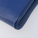 CELINE Circle Shoulder Bag Leather Blue Gold Auth 202918A-12