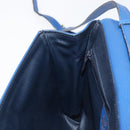 CELINE Circle Shoulder Bag Leather Blue Gold Auth 202918A-23