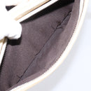 FENDI Zucca Canvas Mamma Baguette Shoulder Bag Beige Silver Auth 202919V-21