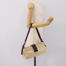FENDI Zucca Canvas Mamma Baguette Shoulder Bag Beige Silver Auth 202919V-24