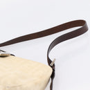 FENDI Zucca Canvas Mamma Baguette Shoulder Bag Beige Silver Auth 202919V-8