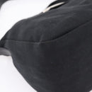 FENDI Mamma Baguette Shoulder Bag Cotton jersey Black Silver Auth 202920-15