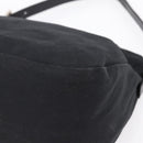 FENDI Mamma Baguette Shoulder Bag Cotton jersey Black Silver Auth 202920-16