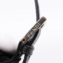 FENDI Mamma Baguette Shoulder Bag Cotton jersey Black Silver Auth 202920-18