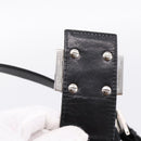 FENDI Mamma Baguette Shoulder Bag Cotton jersey Black Silver Auth 202920-9