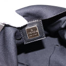 FENDI Mamma Baguette Shoulder Bag Cotton jersey Black Silver Auth 202920-19