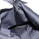 FENDI Mamma Baguette Shoulder Bag Cotton jersey Black Silver Auth 202920-21