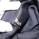 FENDI Mamma Baguette Shoulder Bag Cotton jersey Black Silver Auth 202920-22