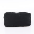 FENDI Mamma Baguette Shoulder Bag Cotton jersey Black Silver Auth 202920-5