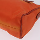 PRADA Shoulder Bag Nylon Orange Gold Auth 202922A-12