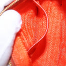 PRADA Shoulder Bag Nylon Orange Gold Auth 202922A-22