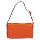 PRADA Shoulder Bag Nylon Orange Gold Auth 202922A-3
