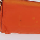 PRADA Shoulder Bag Nylon Orange Gold Auth 202922A-4