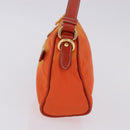 PRADA Shoulder Bag Nylon Orange Gold Auth 202922A-5