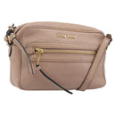 Miu Miu Shoulder Bag Leather Beige Gold Auth 202924A-1