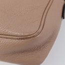 Miu Miu Shoulder Bag Leather Beige Gold Auth 202924A-9