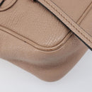 Miu Miu Shoulder Bag Leather Beige Gold Auth 202924A-15