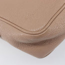Miu Miu Shoulder Bag Leather Beige Gold Auth 202924A-17