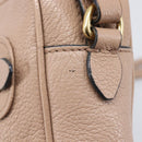 Miu Miu Shoulder Bag Leather Beige Gold Auth 202924A-10