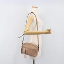 Miu Miu Shoulder Bag Leather Beige Gold Auth 202924A-25