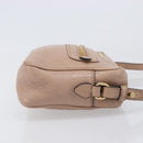 Miu Miu Shoulder Bag Leather Beige Gold Auth 202924A-3