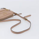 Miu Miu Shoulder Bag Leather Beige Gold Auth 202924A-7