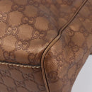 GUCCI GG Canvas Guccissima Tote Bag Leather Bronze Gold 211944 Auth 202927V-13
